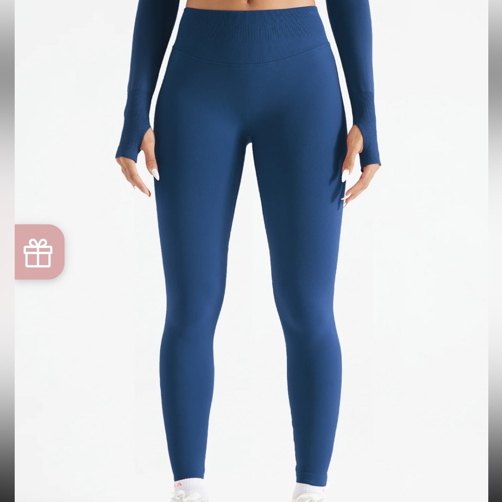 AUROLA Influence Workout Leggings 25"'-More Compression-Mid Waist in Ensign Blue